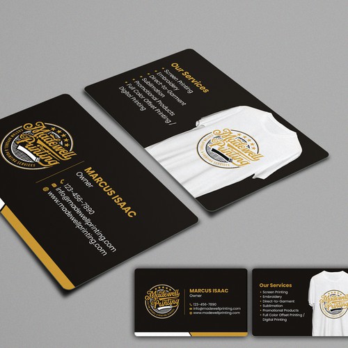 Business Card for a Custom Clothing/Product Business Design by Muaz™