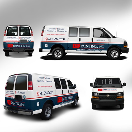 Create a classic looking new van wrap for esp painting inc. Car