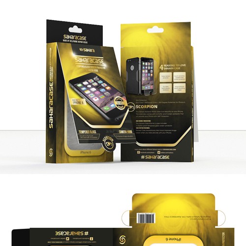 New Retail Phone Case Packaging design for Saharacase Product