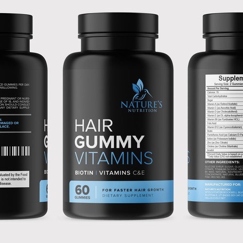 Nature's Nutrition needs a Gummy Vitamins black label Design by vitalfuerze