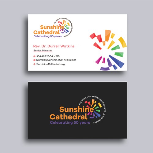 Business Card for Growing Progressing LGBTQ Church Design by Allin1 design