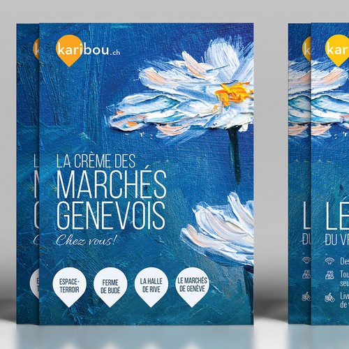 Besoin d'un flyer original pour des marchés de l'alimentation fédérés sur une plateforme Design by Maximillian