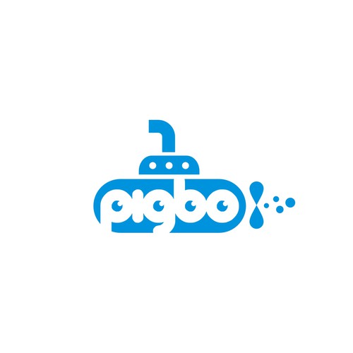 Design funny & minimal logo for 'pigbo' game studio with pig and sub-marine Diseño de Warnaihari