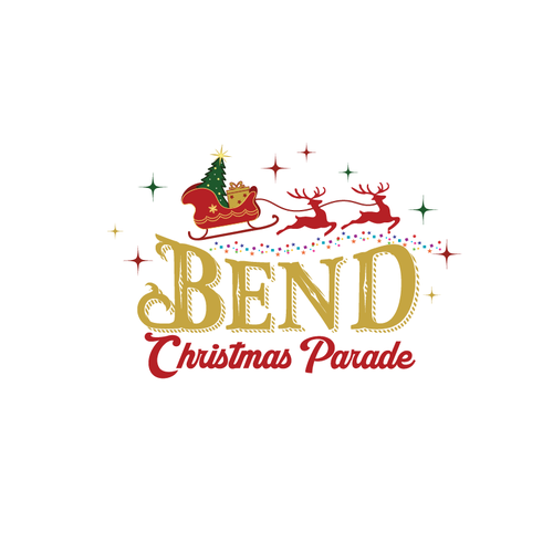 Bend Christmas Parade Logo Design by SilverPen Designs