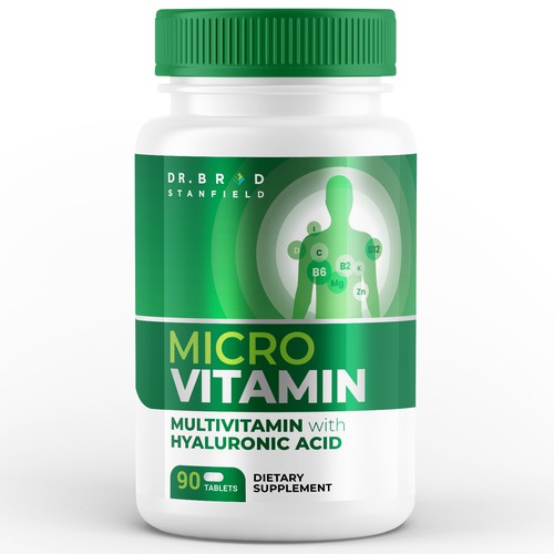 We Need a Vibrant and Scientifically-Inspired Label Design for MicroVitamin Design by Poroyo