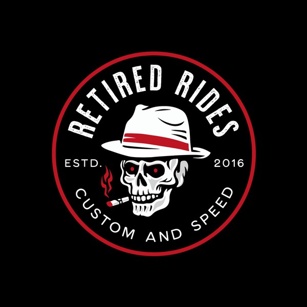 Design by Henning Bo titled "Logo for for a hot rod shop"