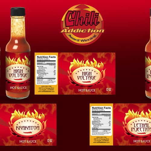 Hot Sauce Bottle Labels For Chili Addiction Print Or Packaging Design Contest 