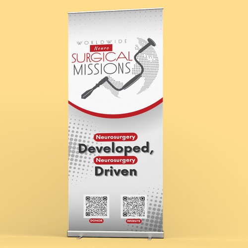 Surgical Non-Profit needs two 33x84in retractable banners for exhibitions Diseño de GusTyk