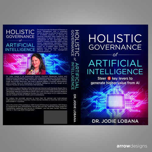 Man and Machine interaction - Book cover needed for Governance of Artificial Intelligence Design von Arrowdesigns