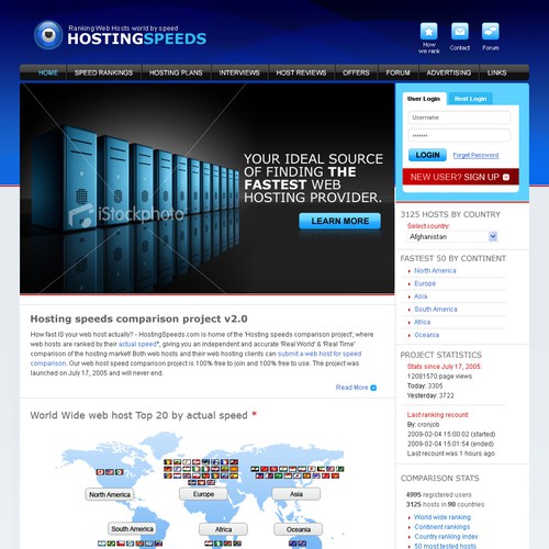 Hosting speeds project needs a web 2.0 design Diseño de pooja_pm