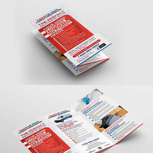 Trifold For Plumbing Company - Complete With Wireframe Design by creatsoul