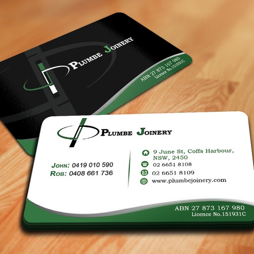 Business Card & Letterhead for Plumbe Joinery Stationery contest
