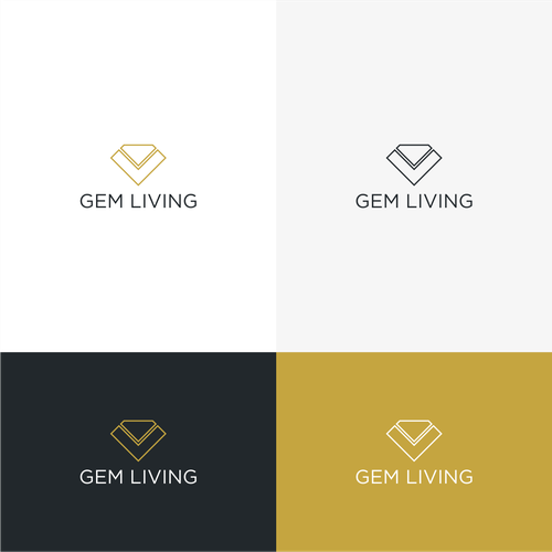 Geometrical, minimalist, modern brand design for Gem Living Design by may_moon