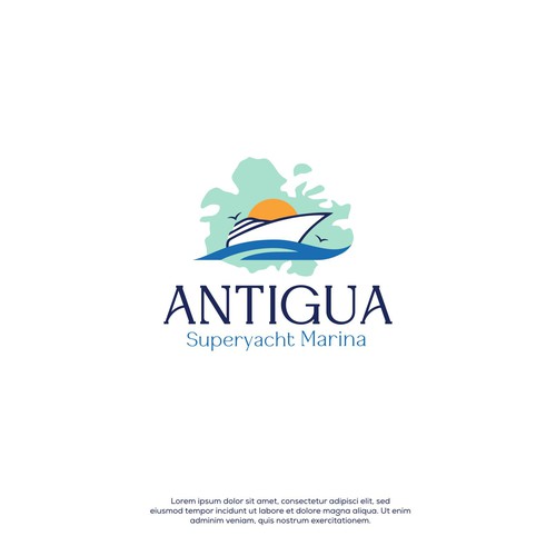Logo for Antigua Superyacht Marina Design by Frutos Design