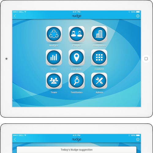 Two-screen design refresh for sales application on phone/tablet Design by Muhammad Abubaker