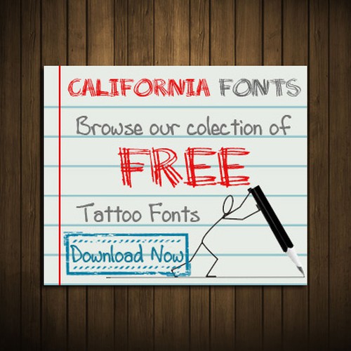 California Fonts needs Banner ads Diseño de ConceptAlley