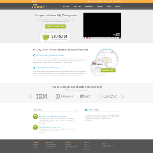 RiskIO needs a new website design Design by - julien -