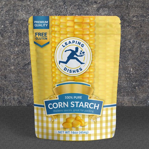 Need a BOLD DESIGN FOR CORN STARCH IN RESEALABLE BAG Design by Falcon Wings