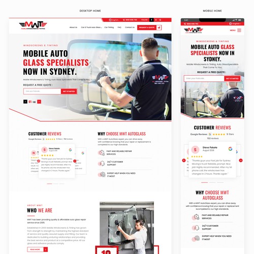 Design a clean and modern service based website home page Design by OMGuys™