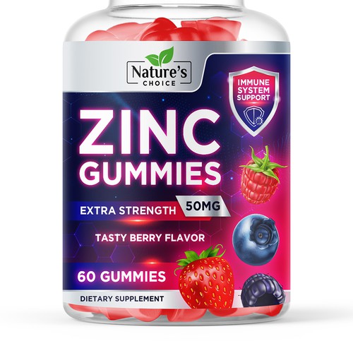 Design di Tasty Zinc Gummies design needed for Nature's Choice di Graphic4you