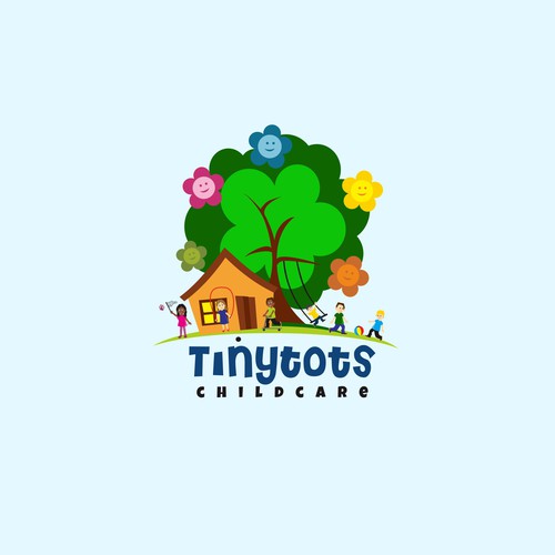 Colorful and playful logo for my in-home daycare. I would like to see kids playing and learning . I have kids 6 month up Design by YazinDesign