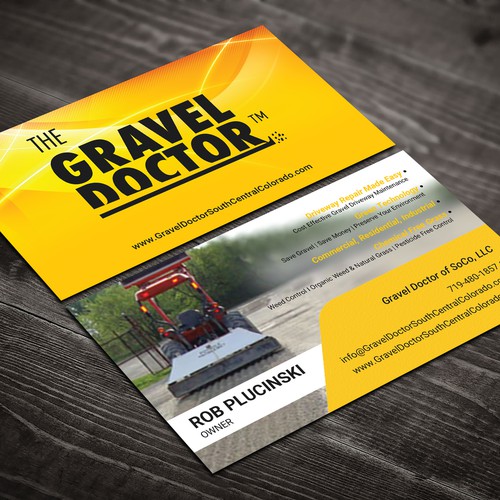 I need a powerful business card for my environmentally friendly driveway services business! Design by prosenjit_P