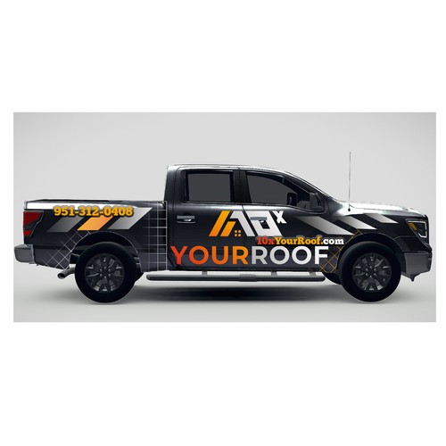 10xYourRoof - truck wrap Design by olartdesign