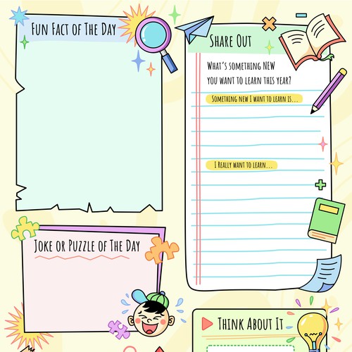 Design a worksheet template for children's activity book Design by Munir_