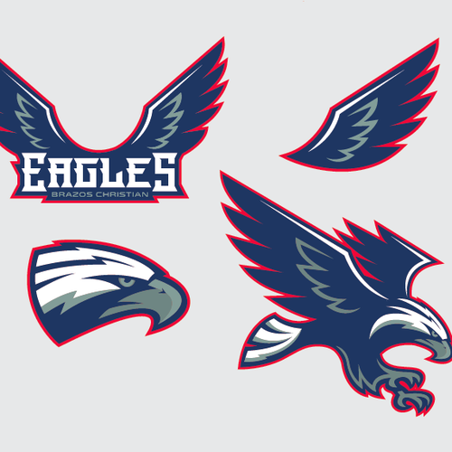 Design an orignal EAGLE mascot for Brazos Christian School Design by jenhar