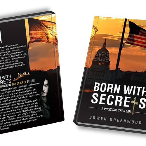 Book cover for a political thriller with Christian themes Design by pop ● design