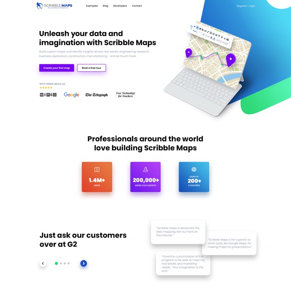Design by novidraft titled "Create web design for an online mapping tool."