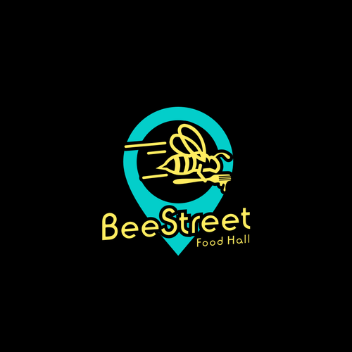 BeeStreet - a ghost kitchen Food Hall logo! Design by Graphtor