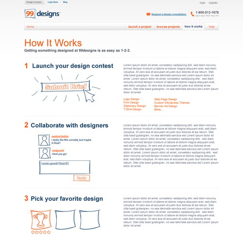 Redesign the “How it works” page for 99designs Diseño de jpeterson250
