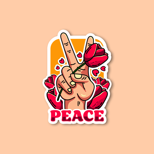 Design A Sticker That Embraces The Season and Promotes Peace Ontwerp door ipmawan Gafur