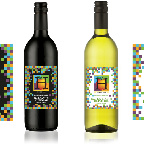 Olive Oil & Balsamic Vinegar label for Horrocks Farm Market Design by TokyoBrandHouse_