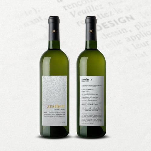 Minimalistic wine label needed Design by O Ñ A T E