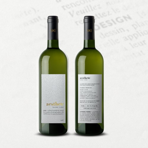 Minimalistic wine label needed Réalisé par O Ñ A T E