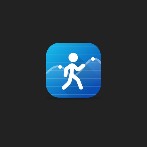 Icono o botón propuesta en el concurso por Reygie Selma