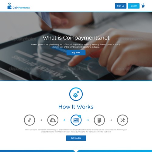 Coinpayments.net Bootstrap 3-Compatible Deisgn Contest Design by KashiArts