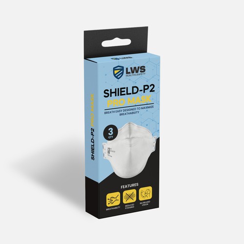 Designs | SHIELD-P2-PRO Mask | Product packaging contest