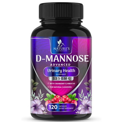 Colorful D-Mannose Design Needed for Nature's Nutrition Design by R O S H I N