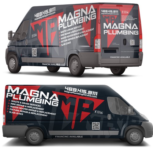 Informative, Clean Van Wrap for Plumbing Business Design by Nick T.