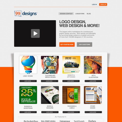 99designs Homepage Redesign Contest | Web page design contest Runner-up design by fattah setiawan