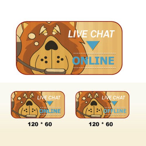 Design a "Live Chat" Button Diseño de april