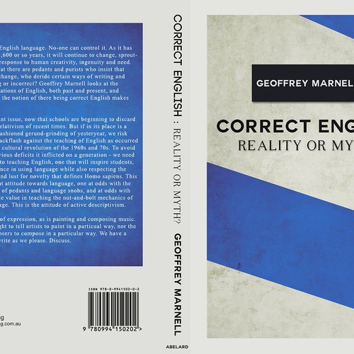 Create an attractive cover for a paperback book about language Design by huraioana