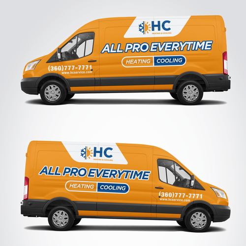 Design a Heating and Cooling Co Wrap in Orange Design by DuhaCreative