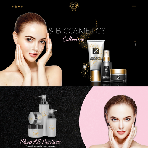 Black & gold themed website design Diseño de Creeative !con