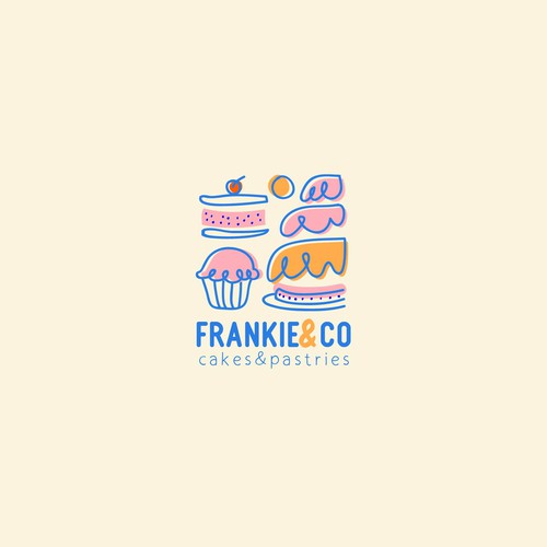 Fun logo for cake shop in Lisbon Ontwerp door ALINAsINK