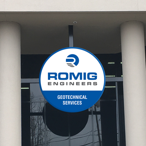 Circular Building Sign for Engineering Company Design by You ®