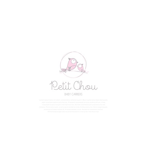 Challenge: design standout logo for Petit Chou, maker of ring sling baby carriers Design by studiofour